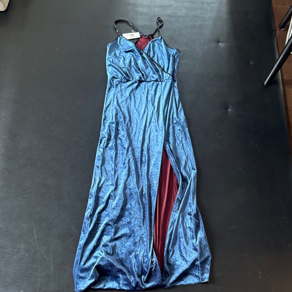 Buffalo David Bitton Blue Velvet Maxi Dress